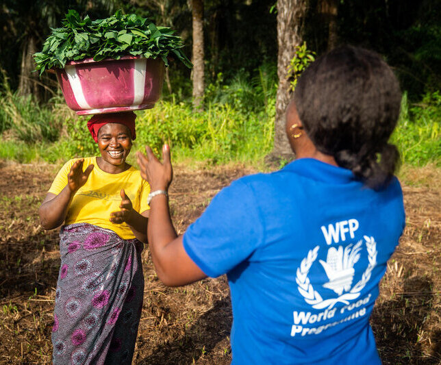  En småbonde i Sierra Leone dyrker grønnsaker til et lokalt skolematprogram. Foto: WFP
