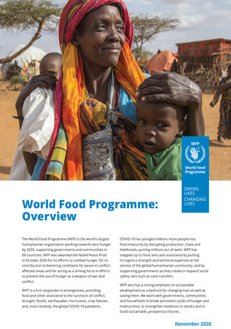 Forsiden av WFP faktaark