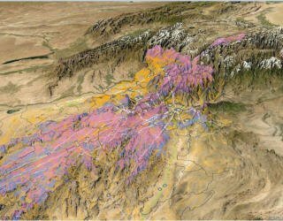 Geospatial analyse. GIS bilde. 